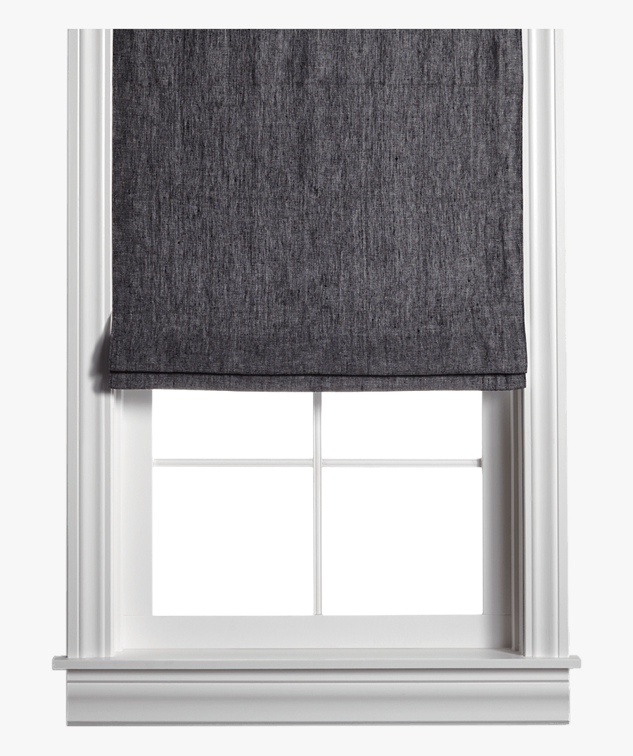 Clip Art Barn Window - Black Linen Roman Shades, Transparent Clipart