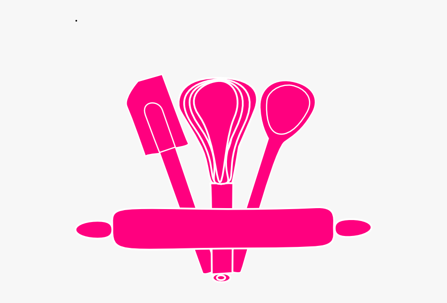 Pink Kitchen Utensils Clip Art At Clker - Kitchen Utensils Vector Png, Transparent Clipart