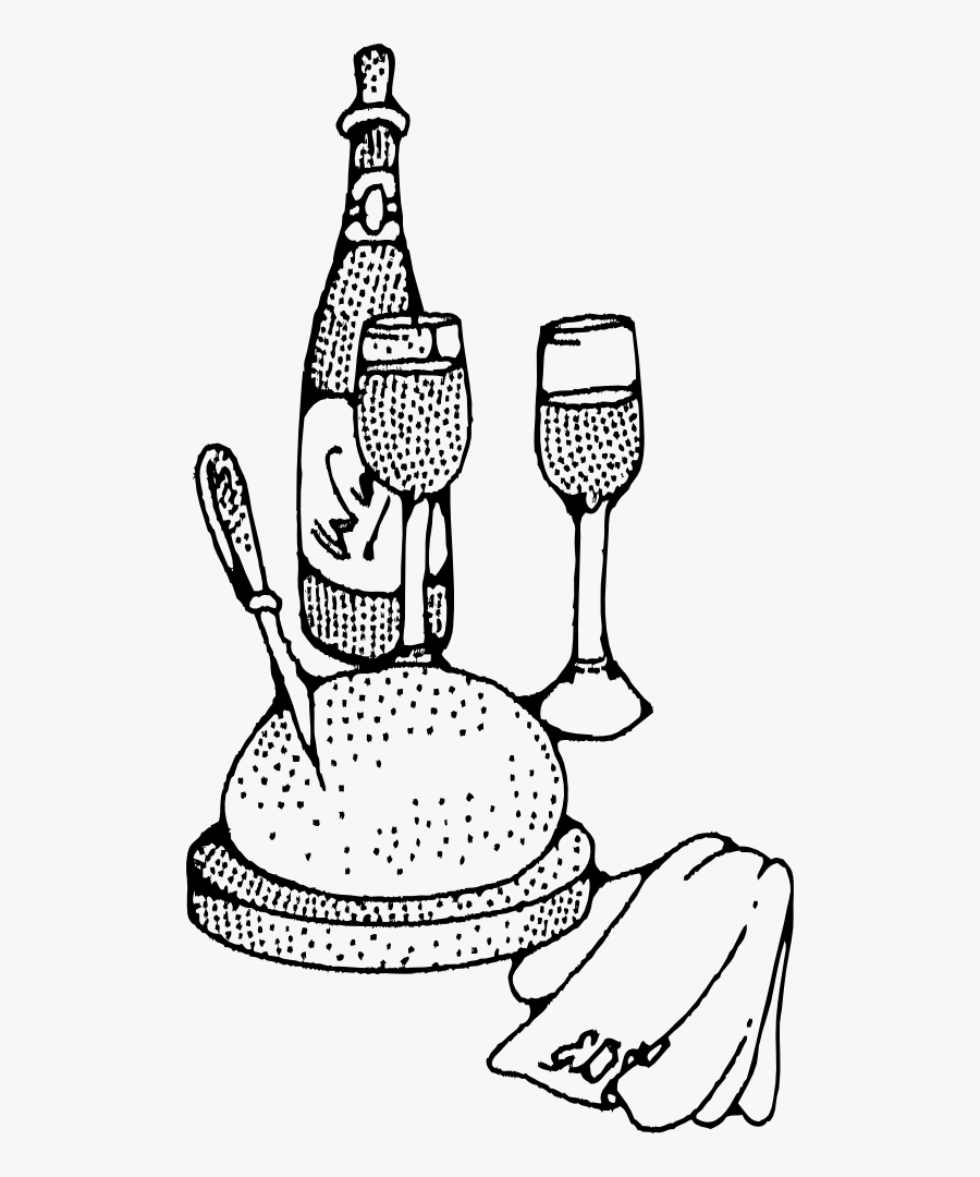 Wine And Bread - Wine And Cheese Plate Vector, Transparent Clipart