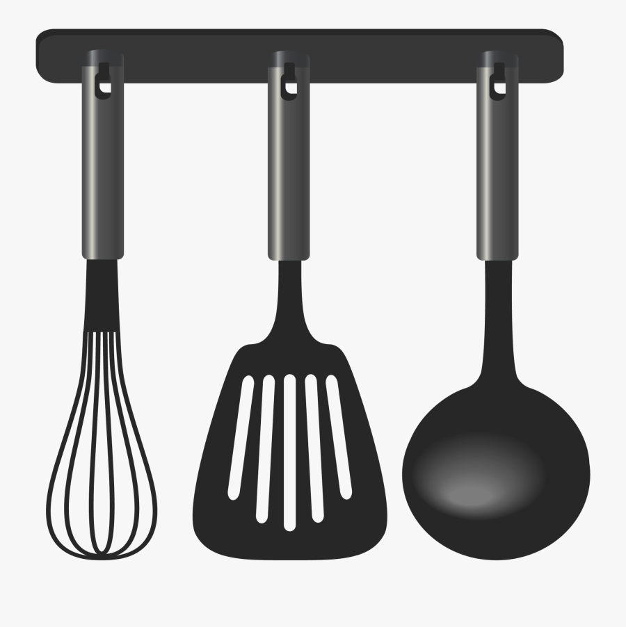 Transparent Kitchen Icon Png - Cooking Utensils Clipart Black And White, Transparent Clipart