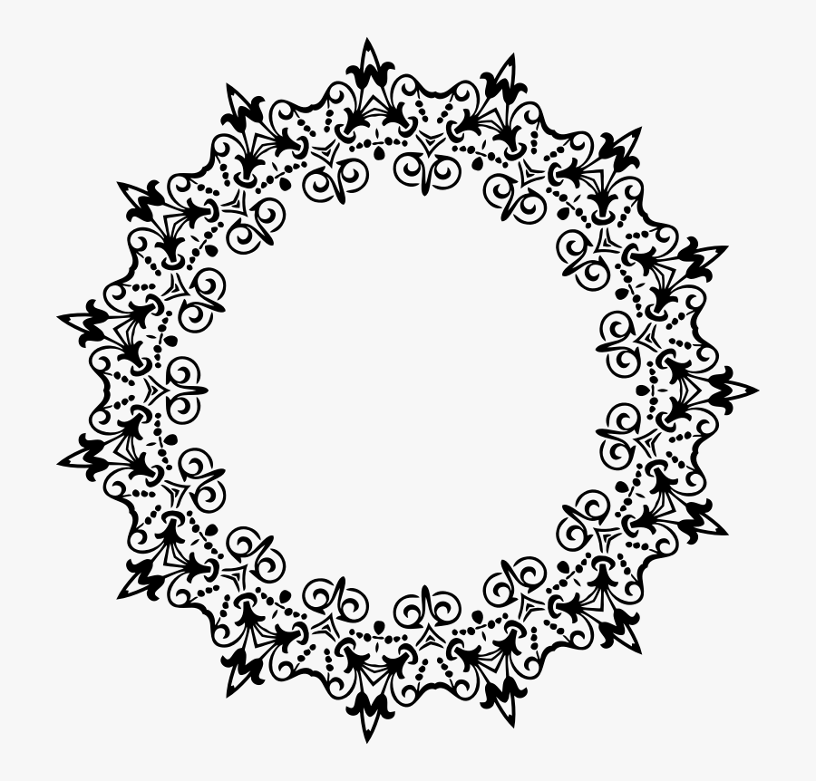 Picture Frames Floral Design - Triangle Vintage Border, Transparent Clipart