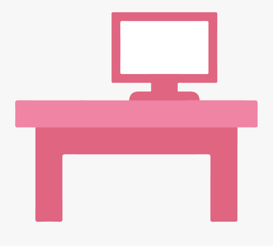 Desk Clipart Pink Desk - Pink Desk Clipart, Transparent Clipart