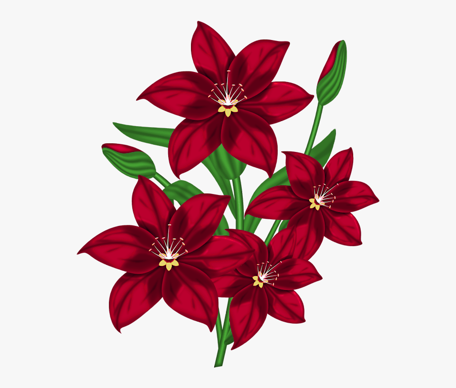 December Flower Clipart - Flower Design For Chart, Transparent Clipart