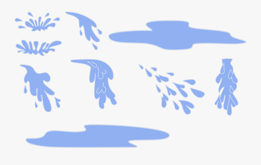 Blue,water,whales Dolphins And Porpoises - Clip Art Puddle Splash, Transparent Clipart
