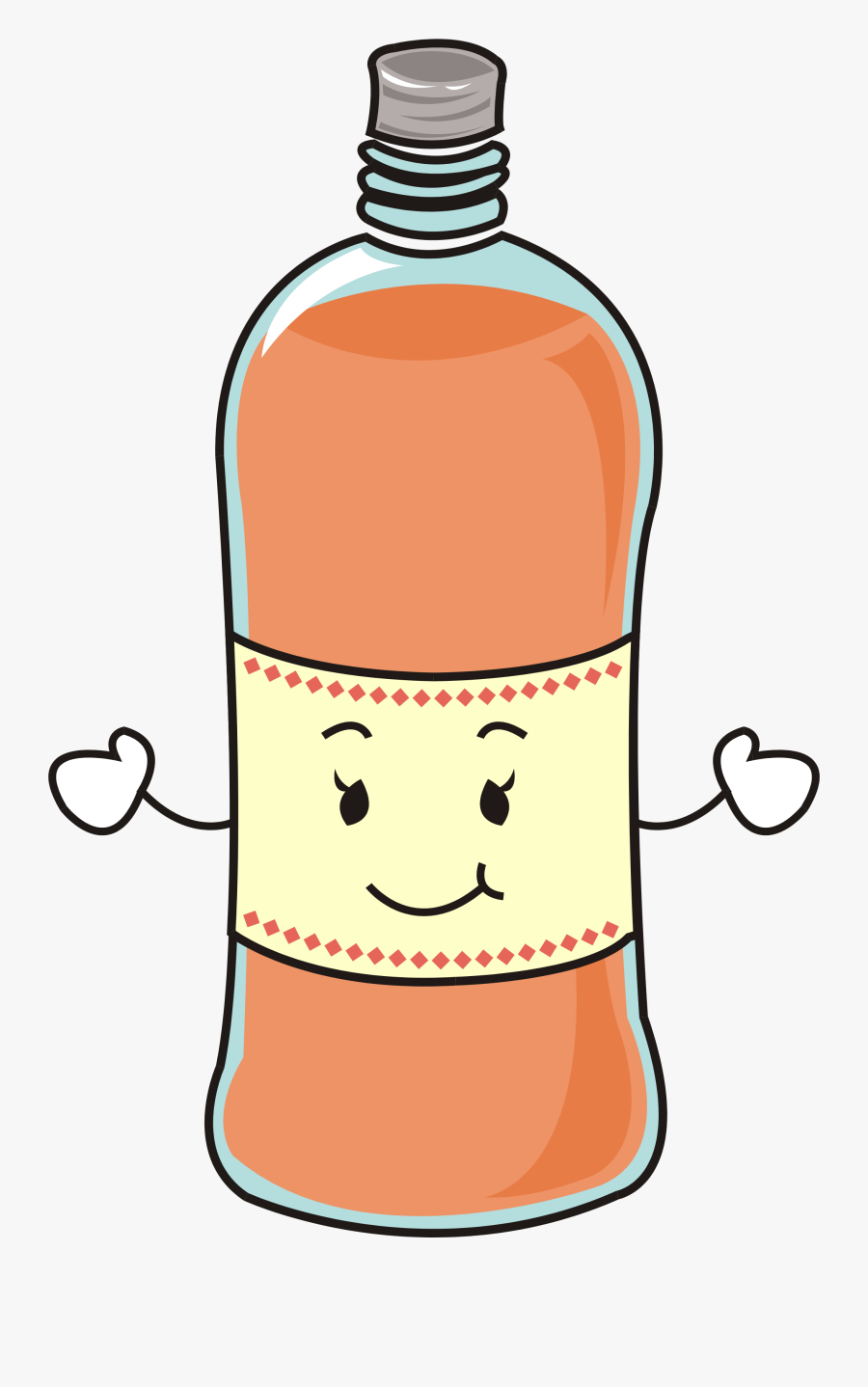 Transparent Beer Bottle Clip Art Png - Water Bottle Cartoon Png, Transparent Clipart