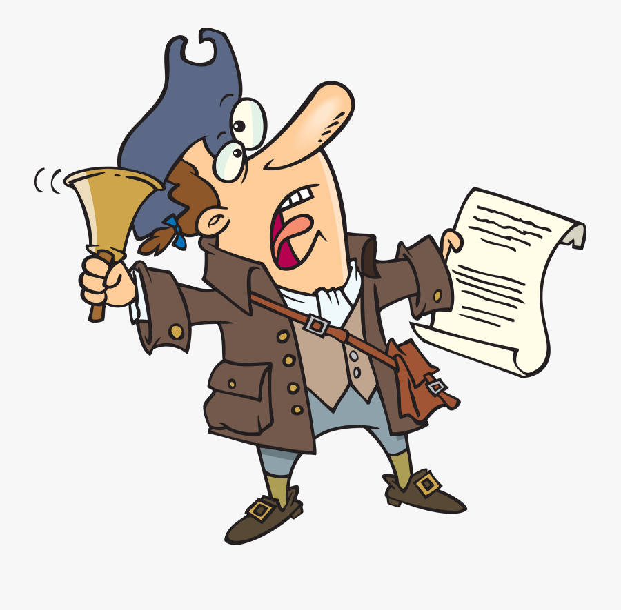 December Clipart Here - Cartoon Town Crier, Transparent Clipart