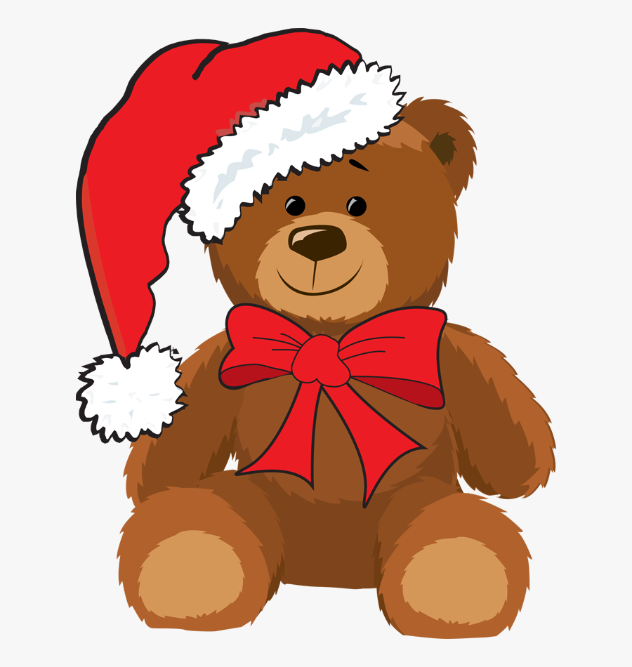 Christmas Teddy Bears Clipart Clip Art Black And White - Christmas Teddy Bear Clipart, Transparent Clipart