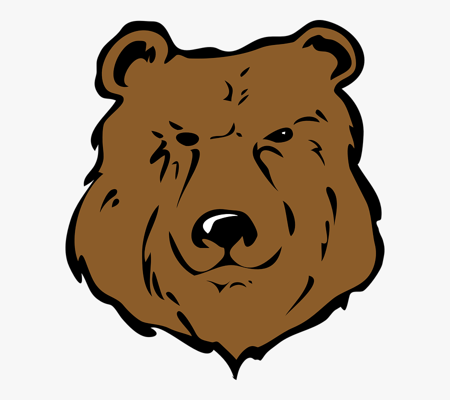 Bear Svg Clip Arts - Grizzly Bear Face Cartoon, Transparent Clipart