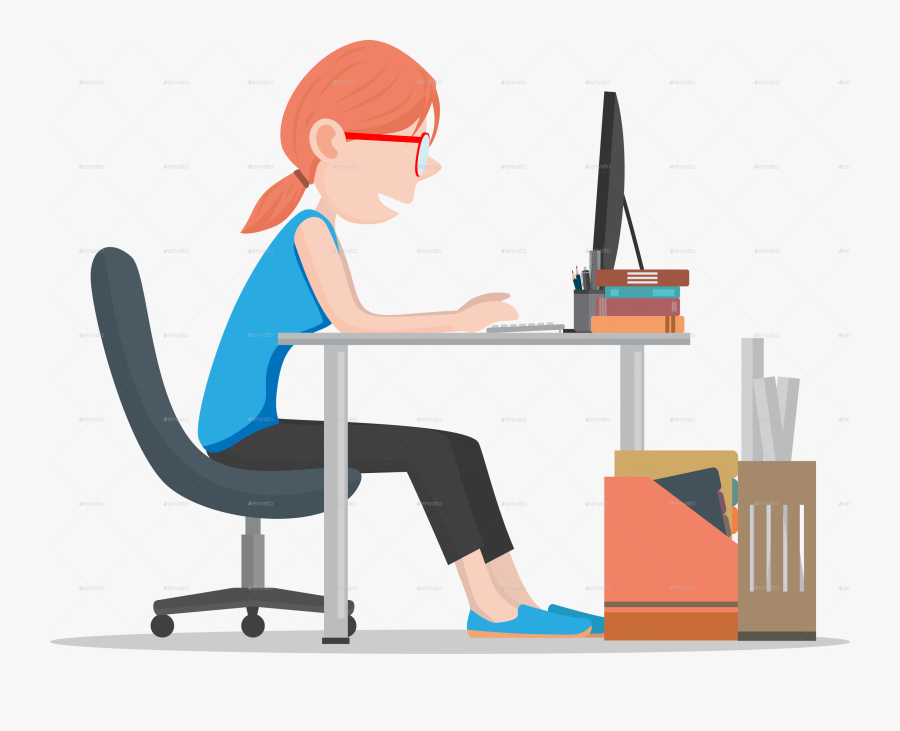 Transparent Microsoft Office Clipart - Clipart Female Office Worker, Transparent Clipart