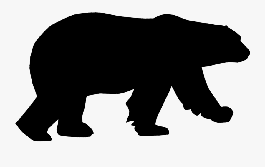 Polar Bear American Black Bear Brown Bear Clip Art - Polar Bear Silhouette Clip Art, Transparent Clipart