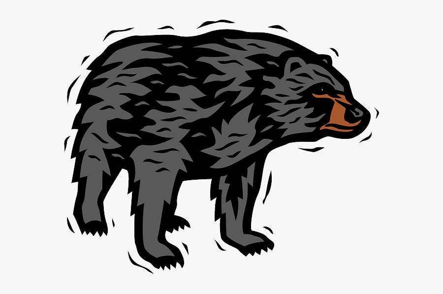 Black Angry White Bear Png Clipart - Clipart Black Bear Png, Transparent Clipart