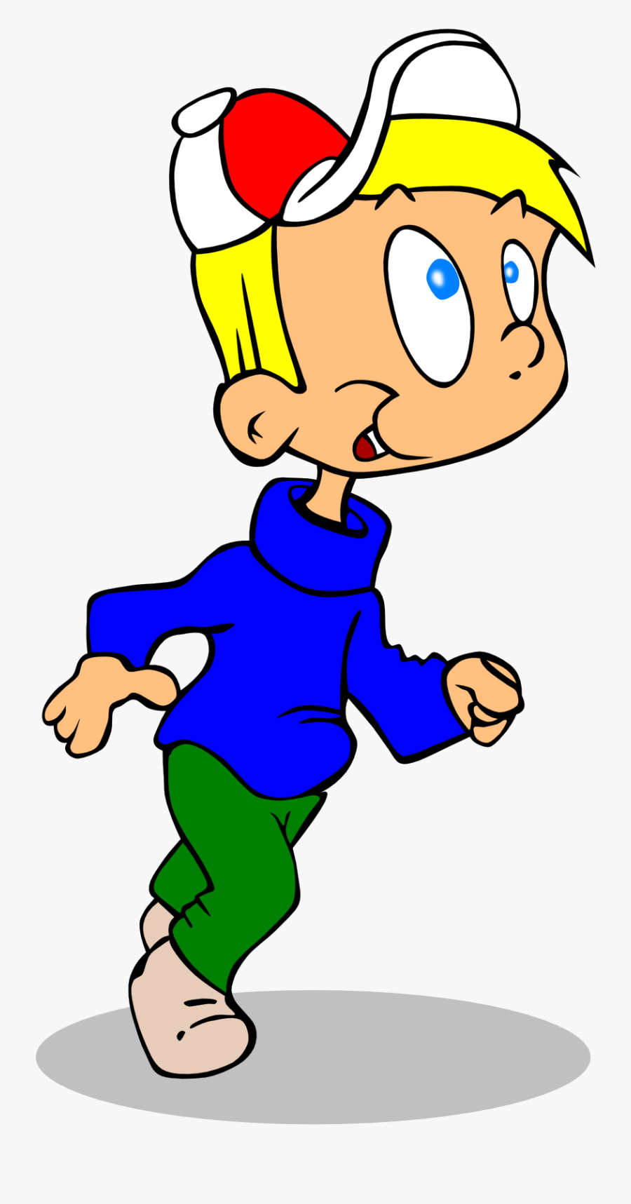 Children Running Clipart At Getdrawings - Cartoon Boy Running Png, Transparent Clipart