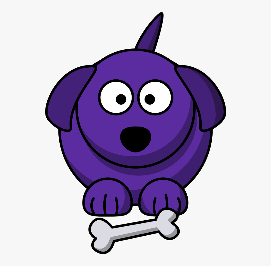 Purple Dog Clipart - Circle Cartoon Dog, Transparent Clipart