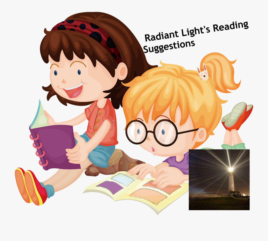Two Girls Reading Clipart, Transparent Clipart