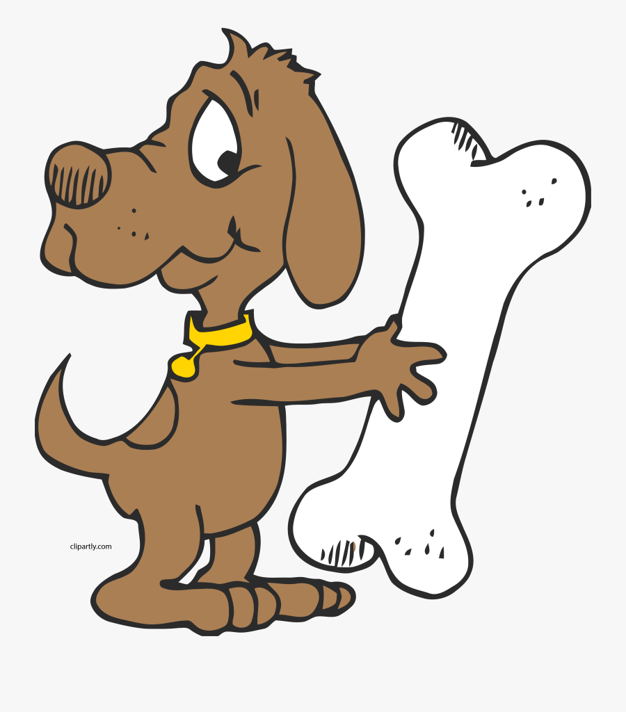 Transparent Dog Bone Clipart - Dog With Bone Clipart, Transparent Clipart