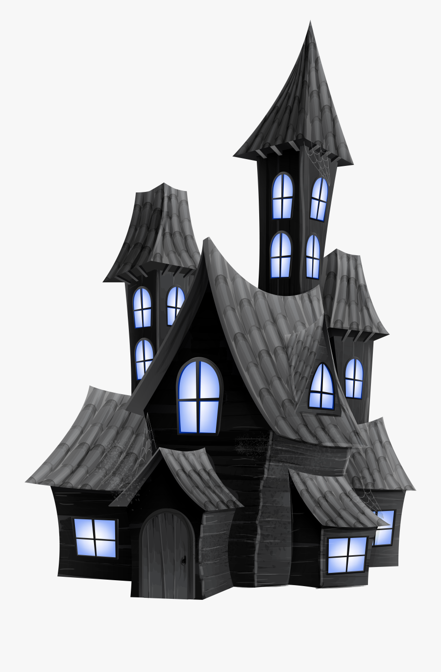 Window Clipart Spooky - Creepy Haunted House Png, Transparent Clipart