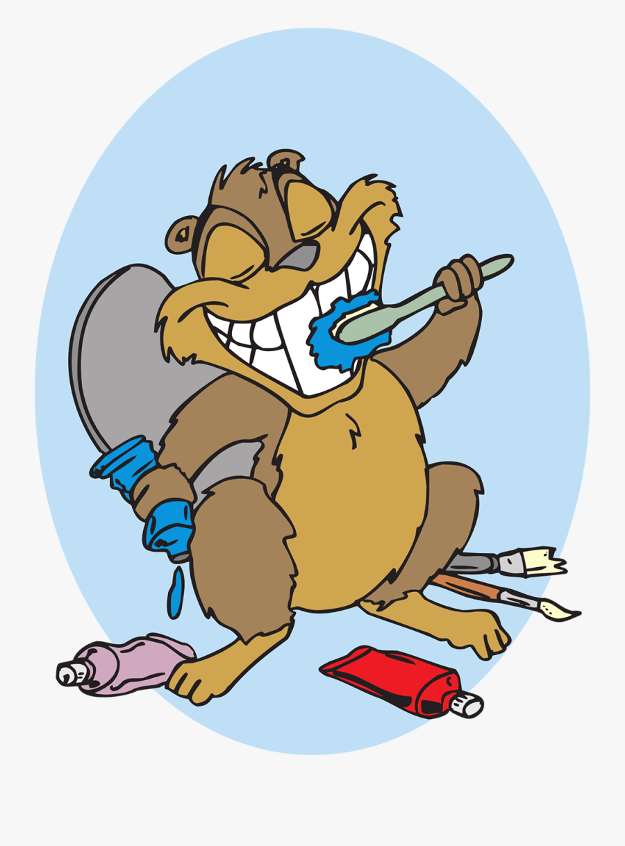 Beaver, Animal, Hygiene, Teeth, Brushing, Brush - Animal Brushing Teeth Clip Art, Transparent Clipart