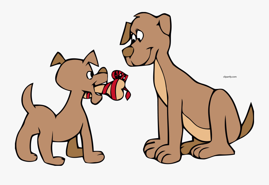 Dog Giving Bone Clipart Png - Dog And Puppy Clipart, Transparent Clipart