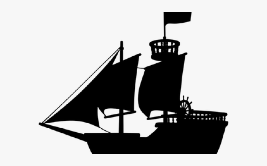 Cruise Ship Clipart Kapal - Pirate Ship Silhouette Transparent, Transparent Clipart