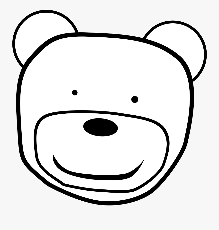 Black Bear Clipart Bear Face - Bear Face Clipart Black And White, Transparent Clipart