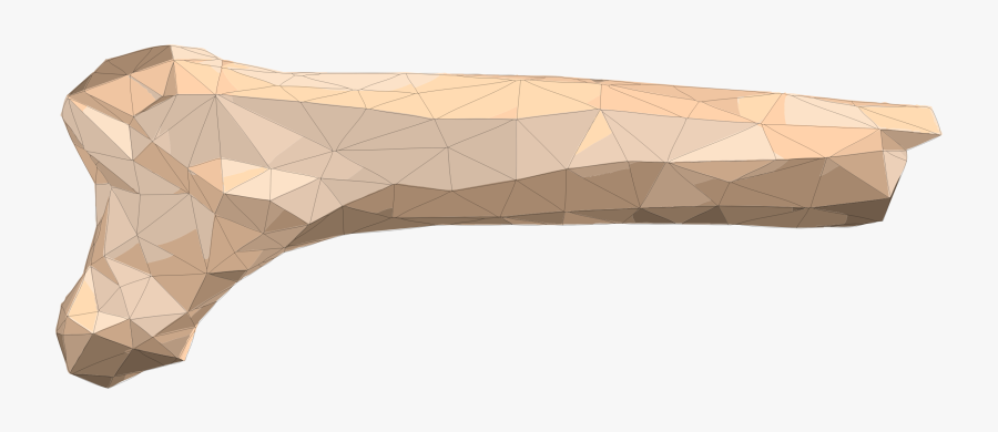 Clipart - Polygonal Bone, Transparent Clipart