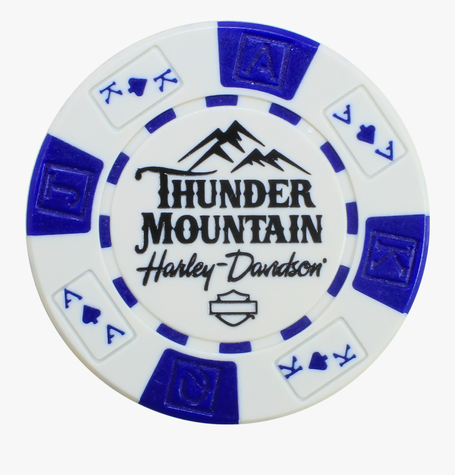 White Poker Chip - Harley Davidson Poker Chip, Transparent Clipart