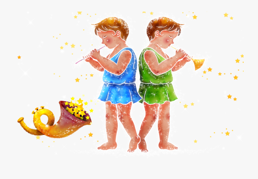 Gemini Constellation Cartoon Taurus - Gemini Constellation Real People, Transparent Clipart