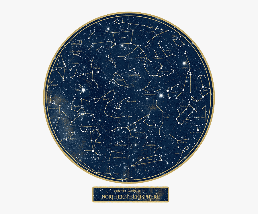 Constellation Night Sky Star Map Wall Decal Star Chart - Star Map August 2019, Transparent Clipart