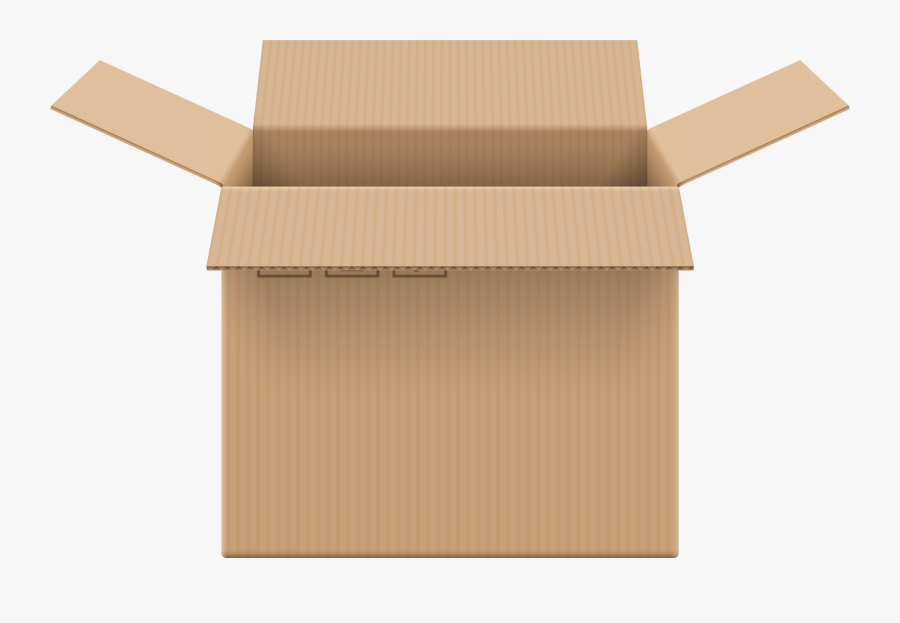 Cardboard Box Open Png Clip Art - Cardboard Box Open Png, Transparent Clipart