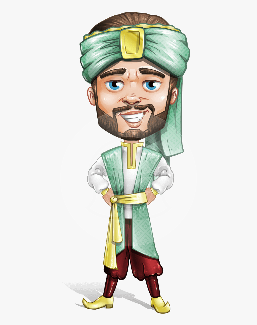Fath Victory A Charming - Arab Cartoon Man Png, Transparent Clipart