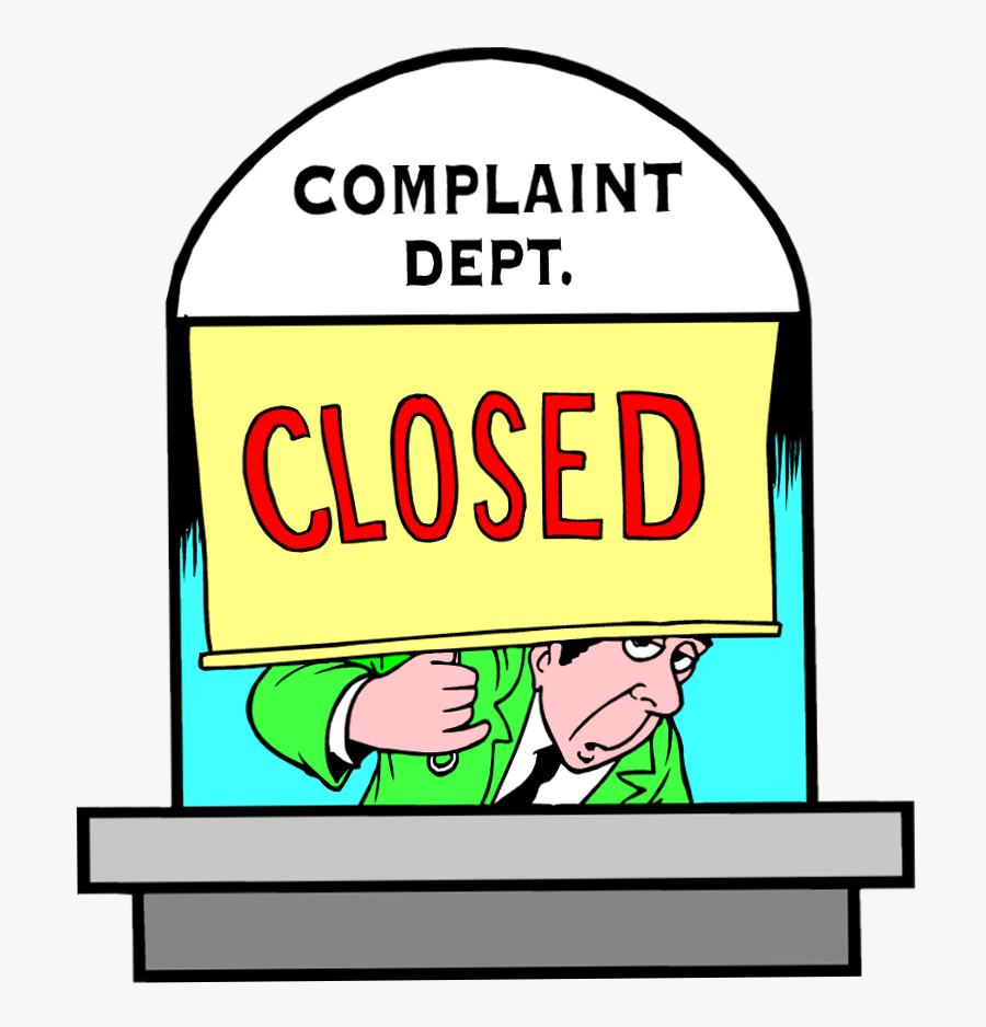 Gretna Waitress And Husband Sue Doctor For An Improper - Complaint Department Clipart, Transparent Clipart