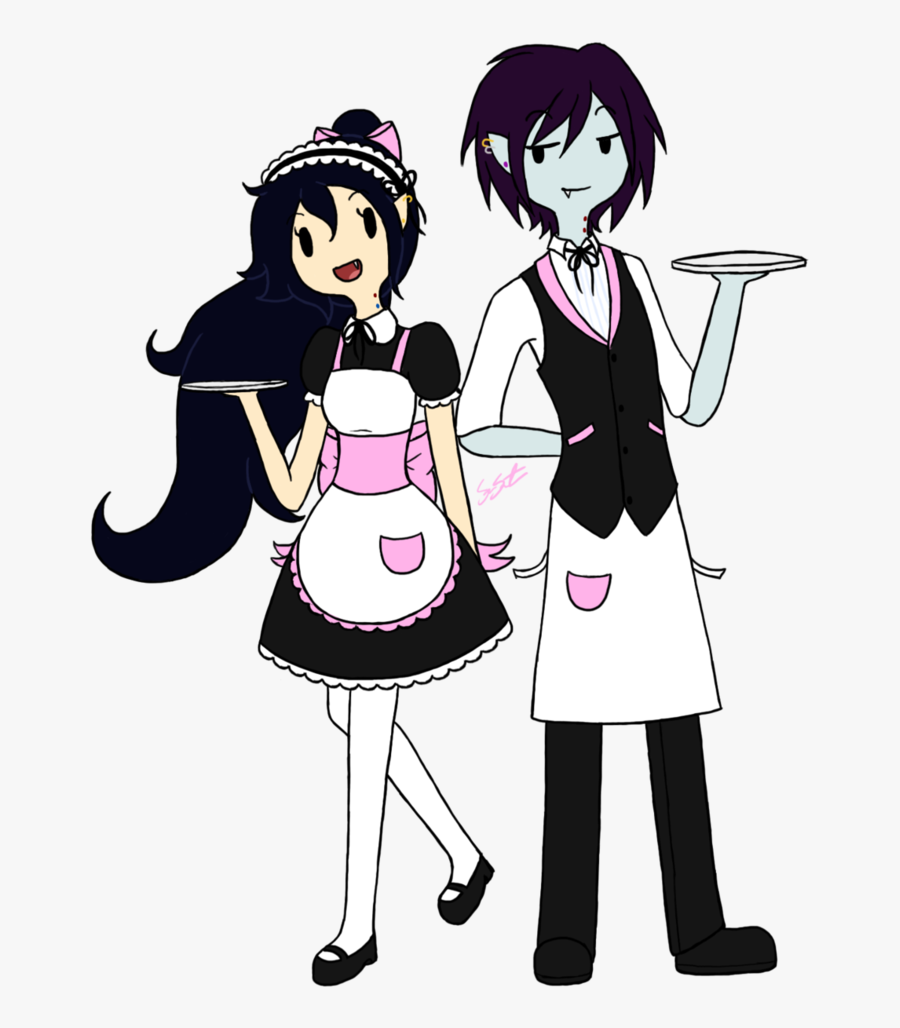 Transparent Marshall Lee Png - Waitress Cartoon, Transparent Clipart