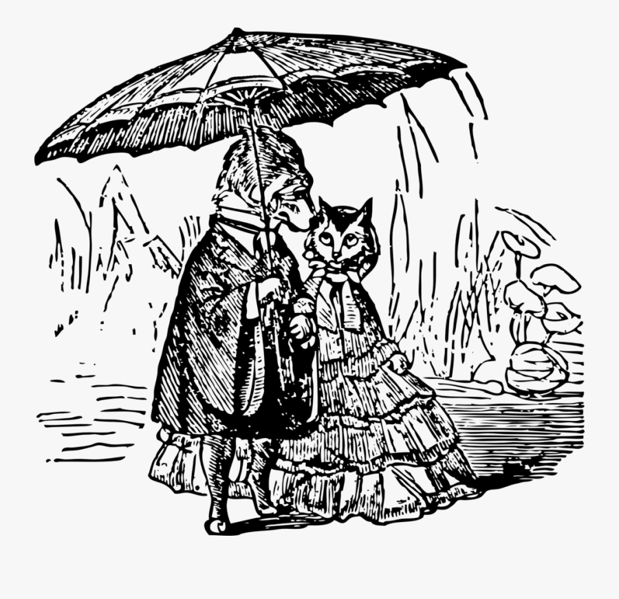 Dog With Umbrella Art, Transparent Clipart