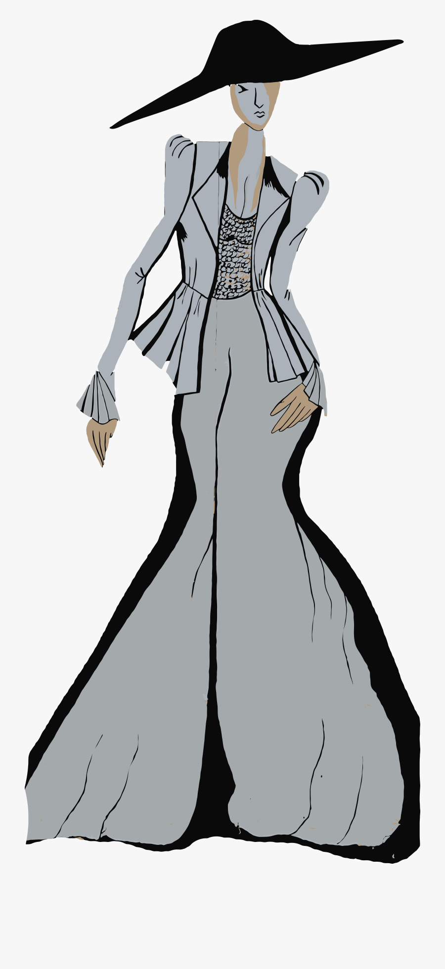 Transparent Fashion Clipart Black And White - Illustration Art Sketch Of Principles And Elements, Transparent Clipart