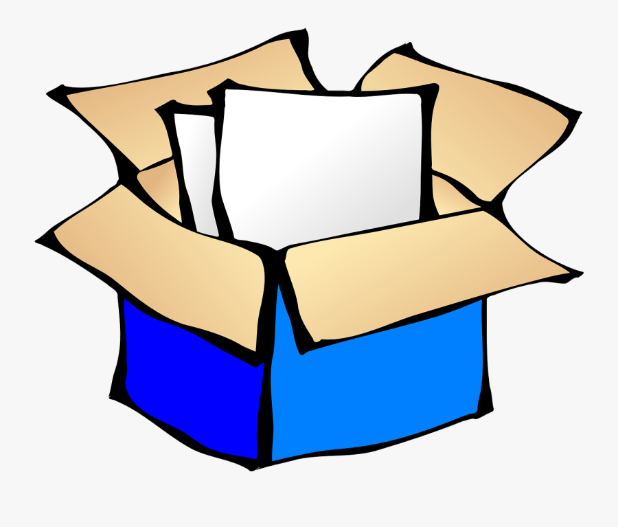 Cardboard Box, Open, Sheets, Box, Container, Package - Package Clip Art, Transparent Clipart