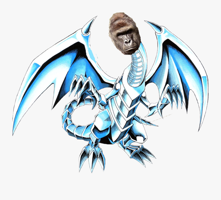 Blue Eyes White Harambe - Blue Eyes White Dragon Png, Transparent Clipart