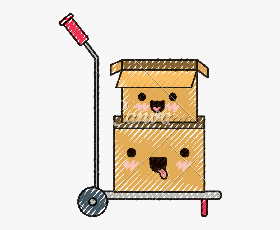 Transparent Donation Box Clipart - Cajas De Cartón Kawaii, Transparent Clipart