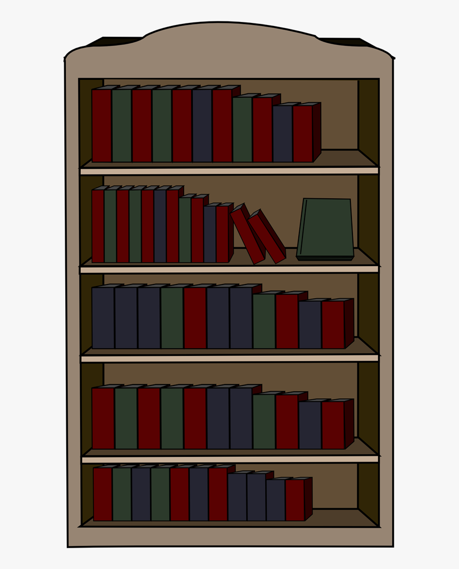 Free To Use &amp, Public Domain Bookcase Clip Art - Bookshelf Clipart No Background, Transparent Clipart