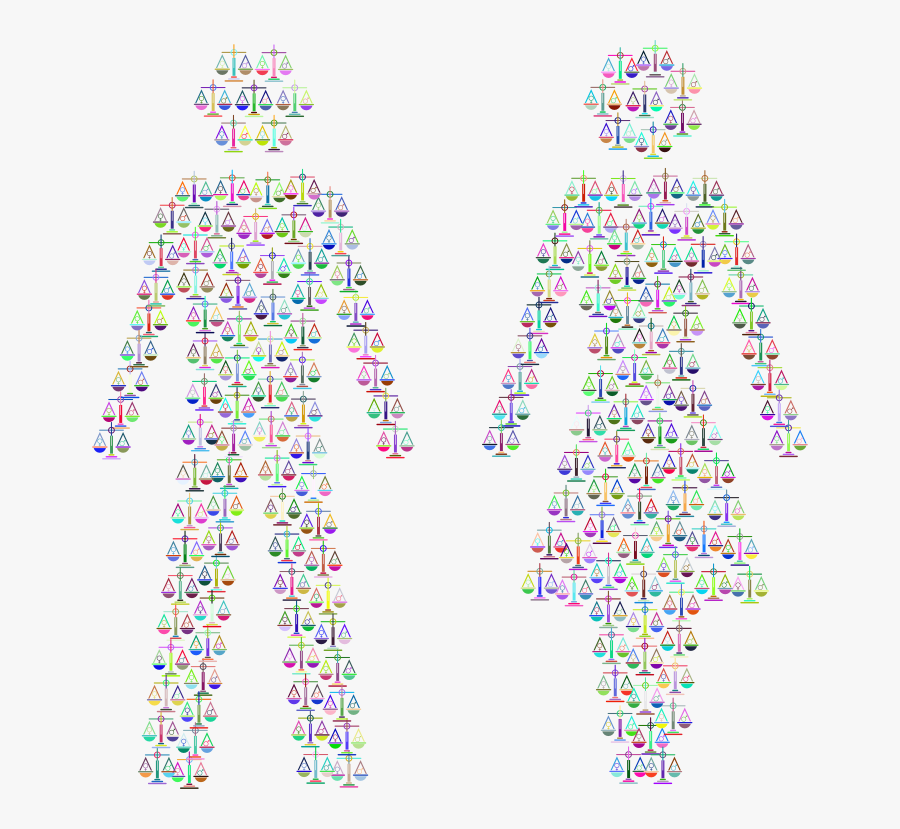 Prismatic Gender Equality Male And Female Figures 2 - Dibujos De Navidad De La Igualdad De Genero, Transparent Clipart