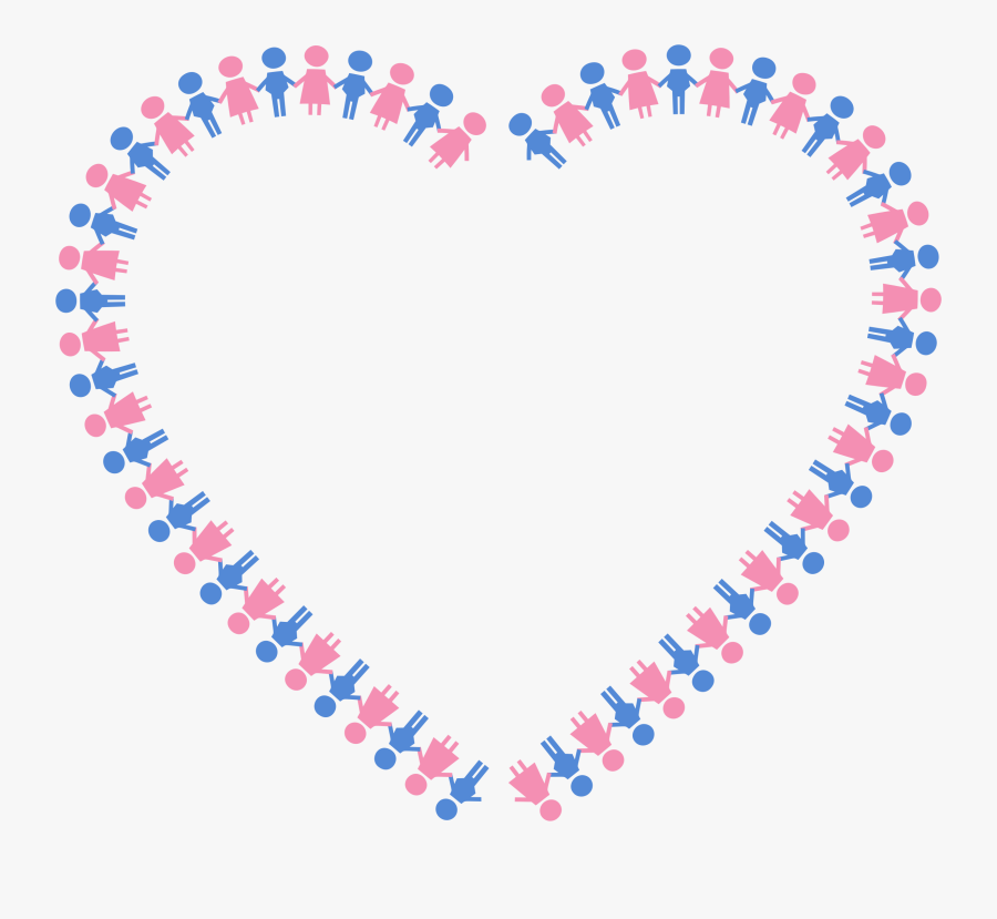 Heart,line,gender Symbol - Holding Hands Frame Png, Transparent Clipart