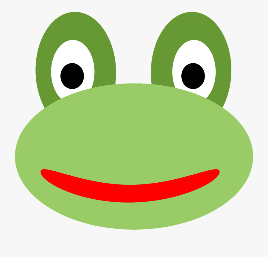 Cartoon Frog With Blue Eyes In M - Frog Eyes Clipart, Transparent Clipart