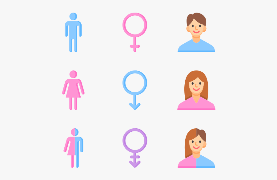 Gender Identity - Male And Female Icon, Transparent Clipart