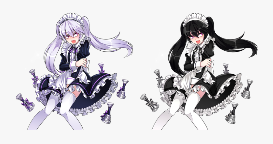 O Add April Fools Apron Bell Black Dress Black Hair - Elsword April Fools 2019, Transparent Clipart