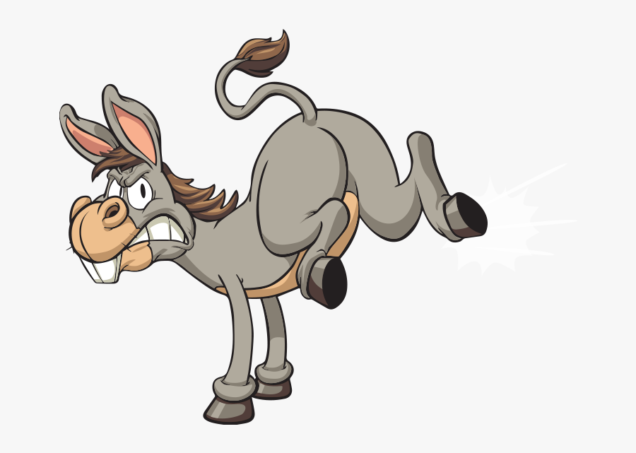 Donkey Kick Clip Art - Crazy Donkey, Transparent Clipart