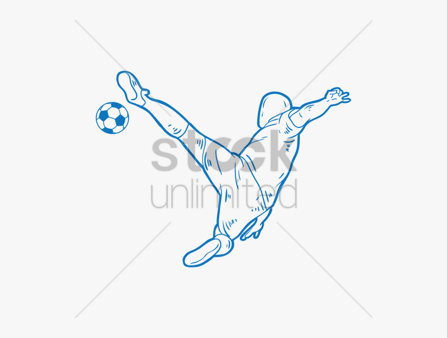 Drawing At Getdrawings Com - Draw A Soccer Player Doing, Transparent Clipart