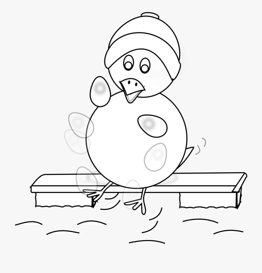 Easter Chick Kicking Eggs Chick Kicking Eggs Black - Illustration, Transparent Clipart