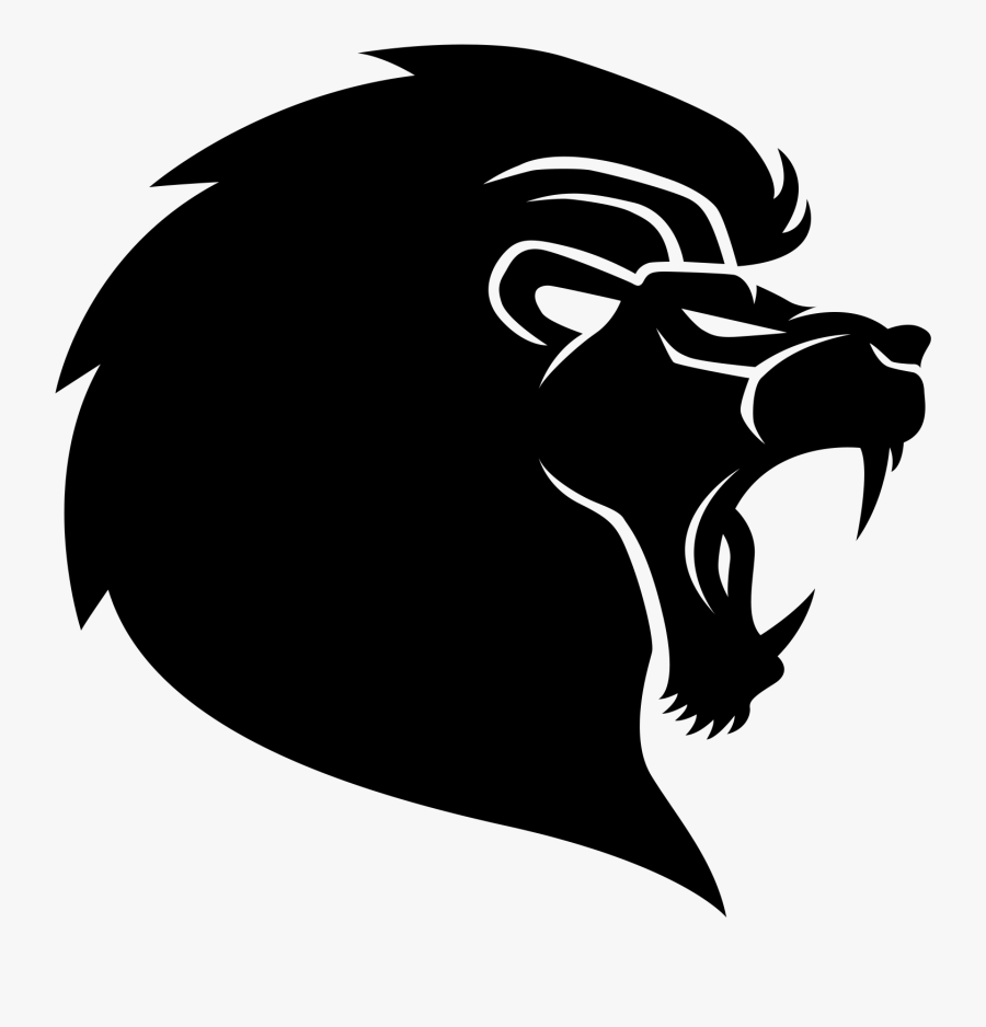 Lion Simba Silhouette - Lion Silhouette Head, Transparent Clipart
