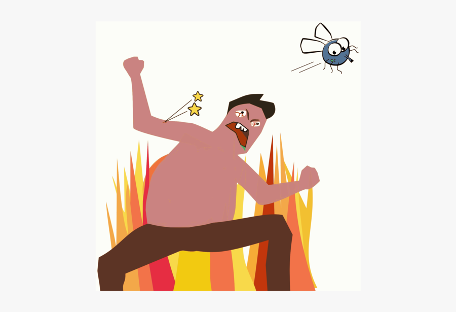 Art,celebrating,cheering - Quelle Mouche L A Piqué, Transparent Clipart