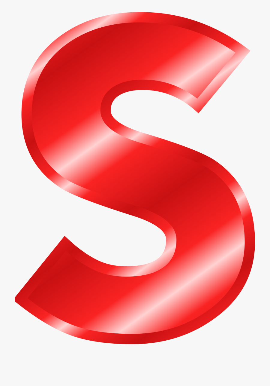 S Image Clipart - Letter S In Red, Transparent Clipart