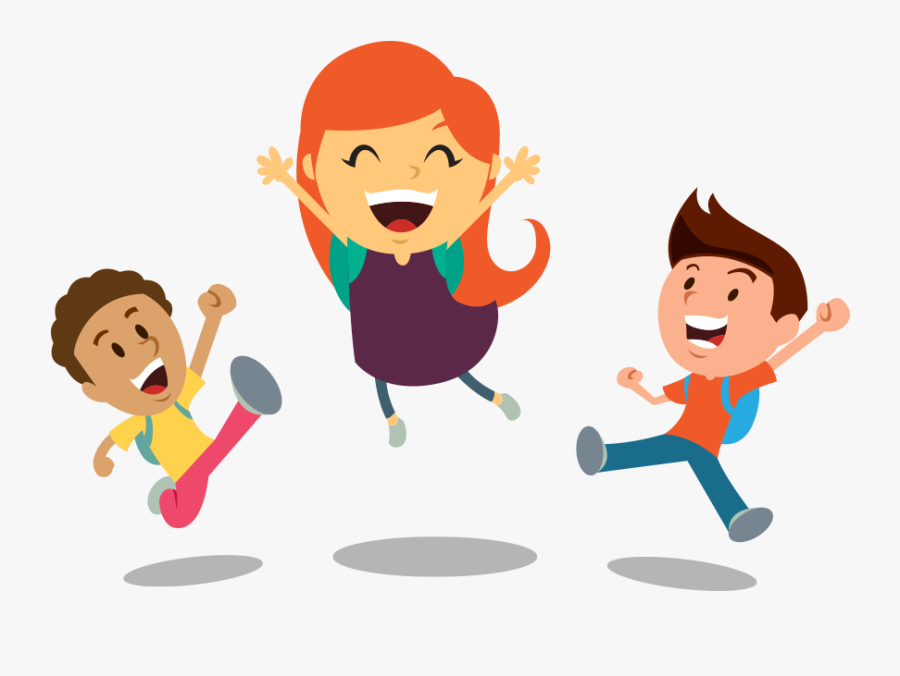 Transparent Happy Kids Face Clipart - Children Cheering Clipart, Transparent Clipart